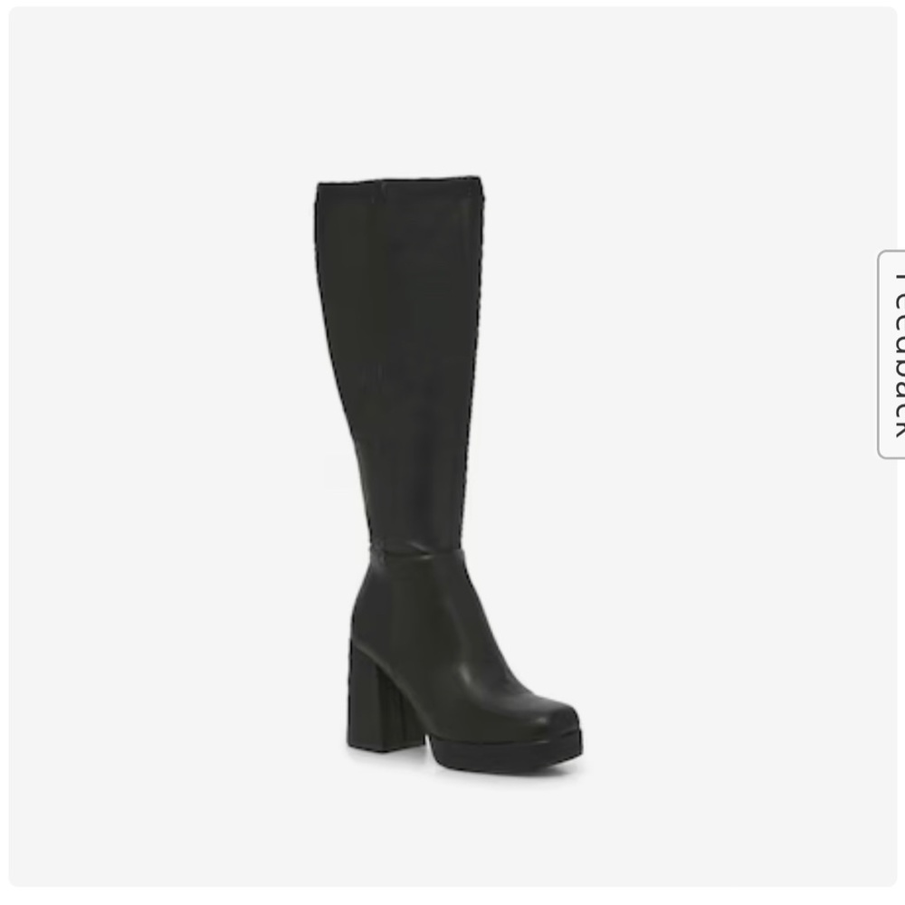 Over the knee black leather boots!